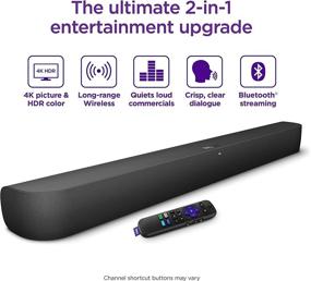 img 3 attached to 🔊 Enhance Your Streaming Experience with Roku Smart Soundbar: 4K/HD/HDR Streaming Media Player & Exceptional Audio - Includes Roku Voice Remote