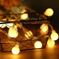 🌟 enhanced merdeco globe string lights: 10ft/3m 20 led bulb warm white fairy lights for birthday, christmas, wedding, party indoor and outdoor decoration - plug-in string lights логотип