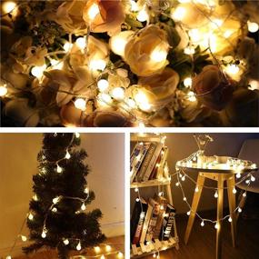 img 2 attached to 🌟 Enhanced Merdeco Globe String Lights: 10ft/3m 20 LED Bulb Warm White Fairy Lights for Birthday, Christmas, Wedding, Party Indoor and Outdoor Decoration - Plug-in String Lights