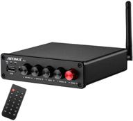 🎵 [enhanced] aiyima b01 2.1 channel bluetooth amplifier receiver with subwoofer output, 50w x 2+100w tpa3116 amplifier bluetooth 5.0/rca/u-disk dc12-24v class d integrated amp with dc24v power adapter for improved seo logo