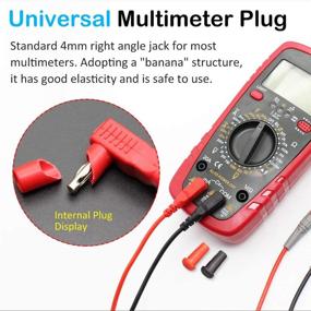 img 1 attached to DARKBEAM Multimeter Test Leads Kit with Alligator Clips and Plunger Test Wire, 📏 High/Low Temperature Resistant Silicone Material, CAT III 1000V 20A Hooks Test Probes, Pointed Tips