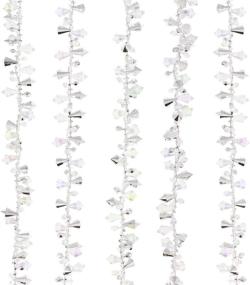 img 4 attached to 💎 Sparkling Clear Acrylic Bead Garland by Kurt Adler: Decorate with Delicate Elegance