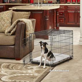 img 2 attached to 🐶 New World Pet Products Folding Metal Dog Crate: Versatile Single and Double Door Options for Your Canine Companion