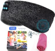 🎧 wireless sleep headband with bluetooth, ultra soft thin flat hd stereo speakers for side sleeping, workout, jogging, yoga - music sports headphones logo