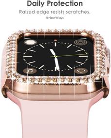 img 3 attached to NewWays Bling Cases Compatible For Apple Watch 38Mm 40Mm 42Mm 44Mm