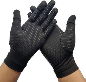 img 4 attached to 🧤 Copper Infused Compression Gloves for Arthritis - Full Finger Arthritis Gloves