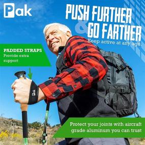 img 1 attached to 🥾 Hiking Poles - Pak Lightweight 7075 Aircraft Aluminum Gear, Walking Sticks, Trekking Poles for Hiking, Collapsible Design with Adjustable Flip-Locks and Cork Grip