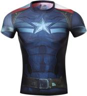 men's short sleeve compression sports 🏃 fitness shirt | superior superhero t-shirt for running логотип