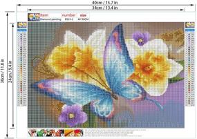 img 3 attached to Diamond Painting Embroidery Butterfly Flower