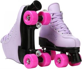 img 3 attached to Leather Breathable High Top Roller Four Wheel