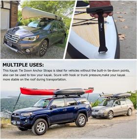img 2 attached to 🚣 Convenient Quick Hood Loops for Securing Kayak Tie Down Anchor Straps - Ideal Canon Transport Accessories for Car Hoods and Trunks (2 Pack)