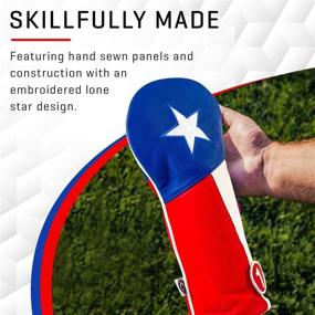 img 1 attached to Pins &amp; Aces Texas Golf Club Head Cover - Handmade Leather Lone Star Design Headcovers - Premium TX Pride Styled, Tour Quality Covers - Style and Personalize Your Golf Bag