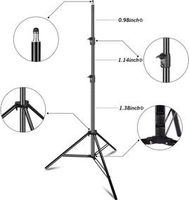 img 2 attached to 🎬 EMART Heavy Duty 20 Ft x 10 Ft Photography Backdrop Stand with Adjustable Support System, 3 Stands, 8 Spring Clamps, and Carrying Bag - Perfect for Photo and Video Studio".