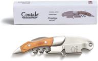 prestige waiters corkscrew by coutale sommelier - naturalwood - premium 🍷 french patented double lever wine opener: ideal bartender tool and gift option logo