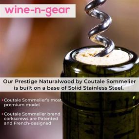 img 2 attached to Prestige Waiters Corkscrew By Coutale Sommelier - Naturalwood - Premium 🍷 French Patented Double Lever Wine Opener: Ideal Bartender Tool and Gift Option