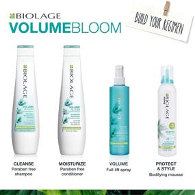 img 2 attached to BIOLAGE Volumebloom Shampoo: Lightweight Volume & Shine for Fine Hair, Paraben & Silicone-Free, Vegan