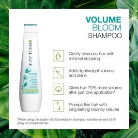 img 3 attached to BIOLAGE Volumebloom Shampoo: Lightweight Volume & Shine for Fine Hair, Paraben & Silicone-Free, Vegan