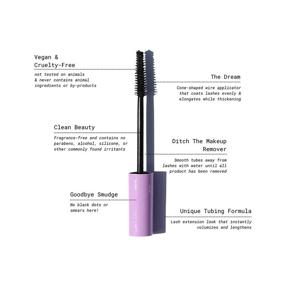 img 3 attached to 🌿 Half Caked Totally Tubular Mascara - Vegan, Cruelty-Free, Flake-Free, Smudge-Free, Clean Beauty Formula - Easy-to-Remove - 8.5ml (The Dream)