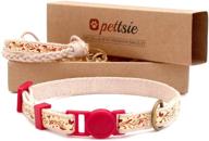 breakaway cat collar & matching friendship bracelet set, eco-friendly gift box included, d-ring for accessories, 100% cotton for safety & comfort, easily adjustable logo