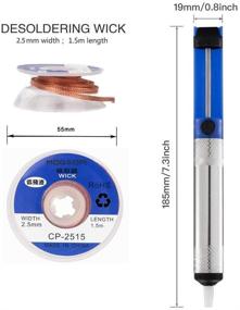img 1 attached to 🔧 Mogaopi Desoldering Pump Solder Sucker Kit with Solder Wick (2.5mm Width, 1.5m Length) - Efficient Solder Braid and Desoldering Vacuum Pump Solder Removal Tool