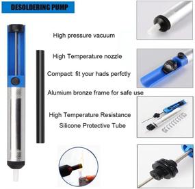 img 2 attached to 🔧 Mogaopi Desoldering Pump Solder Sucker Kit with Solder Wick (2.5mm Width, 1.5m Length) - Efficient Solder Braid and Desoldering Vacuum Pump Solder Removal Tool