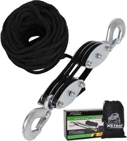 img 4 attached to 🏋️ XSTRAP Rope Hoist Black - Heavy-Duty 50 FT with 2,000 LB Breaking Strength