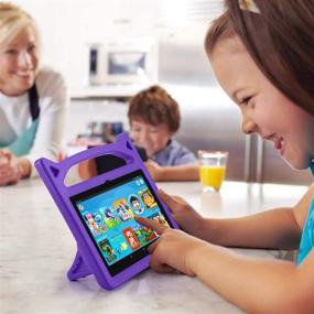 img 3 attached to 📱 All-New Tablet 8 2020 Kids Case - Auorld Shockproof Case for Tablet 8 / 8Plus(2020 Release, 10th Generation) - Purple with Handle Stand