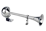 📣 wolo (110) the persuader single trumpet horn - 12v, low tone, stainless steel logo