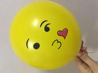 🎈 ubrand latex smiley face expression pack printed 12&#34; balloons (100 pack) - children's birthday party cartoon festive decoration balloons, party supplies логотип