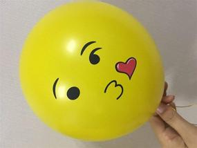 img 3 attached to 🎈 Ubrand Latex Smiley Face Expression Pack Printed 12&#34; Balloons (100 Pack) - Children's Birthday Party Cartoon Festive Decoration Balloons, Party Supplies