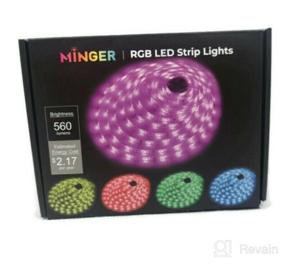 img 5 attached to MINGER 16.4ft LED Strip Lights - RGB Color Changing for Home, Kitchen, Room, Bedroom, Dorm Room, Bar - with IR Remote Control, 5050 LEDs, DIY Mode