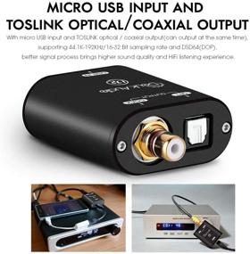 img 3 attached to 🔌 Конвертер USB Douk Audio XMOS XU208 Цифровой интерфейс Оптический Коаксиальный адаптер DOP SPDIF DSD64 PCM192Khz