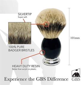 img 3 attached to 🪒 G.B.S Silvertip Badger Bristle Shaving Brush- Resin Black Handle with Stand | Extra Soft Bristles | Generates High Lather | Shiny Handle | Long Loft Bristles for Daily Grooming | 23 MM Knot