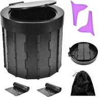 aiqueen portable potty: travel-friendly folding camping toilet for 🚽 adults - ideal for hiking, long trips, beach, and traffic jams! логотип