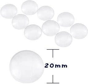 img 1 attached to 🔮 Premium Quality Acmer Transparent Glass Cabochons - Clear, Non-Calibrated Round Dome for Jewelry Making - 0.79 inch/20mm size - 120 Pieces