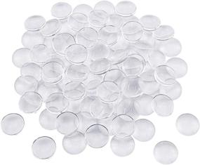 img 2 attached to 🔮 Premium Quality Acmer Transparent Glass Cabochons - Clear, Non-Calibrated Round Dome for Jewelry Making - 0.79 inch/20mm size - 120 Pieces