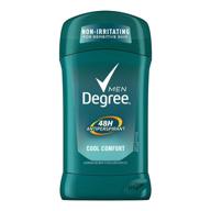 👨 degree men cool comfort antiperspirant deodorant stick - 48 hour protection, non-irritating formula, 2.7 oz (pack of 6) logo