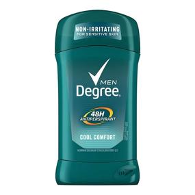 img 4 attached to 👨 Degree Men Cool Comfort Antiperspirant Deodorant Stick - 48 Hour Protection, Non-Irritating Formula, 2.7 oz (Pack of 6)