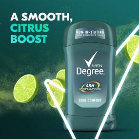 img 2 attached to 👨 Degree Men Cool Comfort Antiperspirant Deodorant Stick - 48 Hour Protection, Non-Irritating Formula, 2.7 oz (Pack of 6)