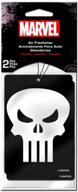 🚗 pack of 2 vanillaroma scent marvel 'punisher' paper air freshener by plasticolor 005493r01 logo