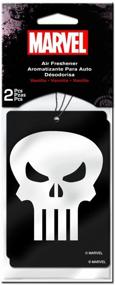 img 1 attached to 🚗 Pack of 2 Vanillaroma Scent Marvel 'Punisher' Paper Air Freshener by Plasticolor 005493R01