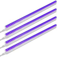 🔦 barrina uv led blacklight bar: 2ft, 9w, t5 integrated bulb, ideal for blacklight posters and parties | 4-pack with built-in on/off switch logo