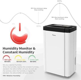 img 2 attached to Vacplus VA-D1909: Powerful 4,000 Sq. Ft. Dehumidifier with 🌬️ Effortless Humidity Control and Drain Hose for Medium-Sized Spaces and Basements