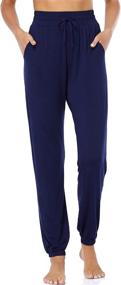 img 4 attached to 👖 ASIMOON Womens Jogger Sweatpants: Comfy and Stylish Lounge Pants for Casual Yoga and Workouts, Featuring Pockets