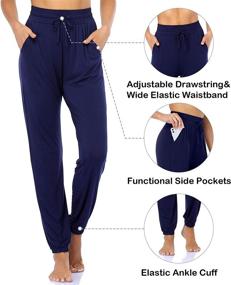 img 2 attached to 👖 ASIMOON Womens Jogger Sweatpants: Comfy and Stylish Lounge Pants for Casual Yoga and Workouts, Featuring Pockets