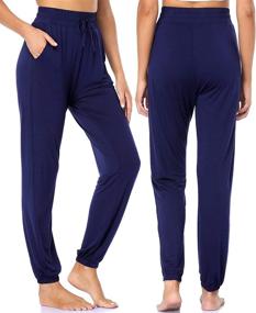 img 3 attached to 👖 ASIMOON Womens Jogger Sweatpants: Comfy and Stylish Lounge Pants for Casual Yoga and Workouts, Featuring Pockets