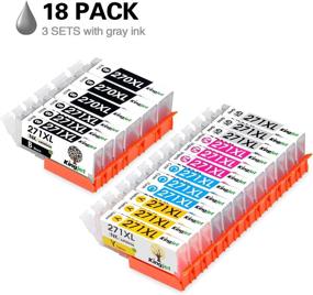 img 3 attached to 🖨️ High-Yield Kingjet Compatible Ink Cartridge Replacement for Canon PGI-270 CLI-271: 3 Sets with Gray (6 Color) for Pixma MG7720 TS8020 TS9020 Printer