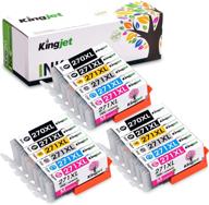 🖨️ high-yield kingjet compatible ink cartridge replacement for canon pgi-270 cli-271: 3 sets with gray (6 color) for pixma mg7720 ts8020 ts9020 printer logo