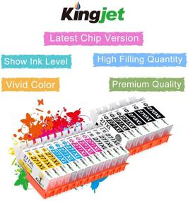 img 2 attached to 🖨️ High-Yield Kingjet Compatible Ink Cartridge Replacement for Canon PGI-270 CLI-271: 3 Sets with Gray (6 Color) for Pixma MG7720 TS8020 TS9020 Printer