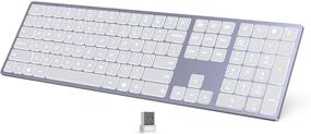 img 4 attached to 💡 seenda Rechargeable Backlit Keyboard Full Size Ultra Slim 2.4G Wireless Illuminated Keyboard with Numeric Keypad for Computer Desktop PC Laptop Notebook Surface and Windows 10/8/7